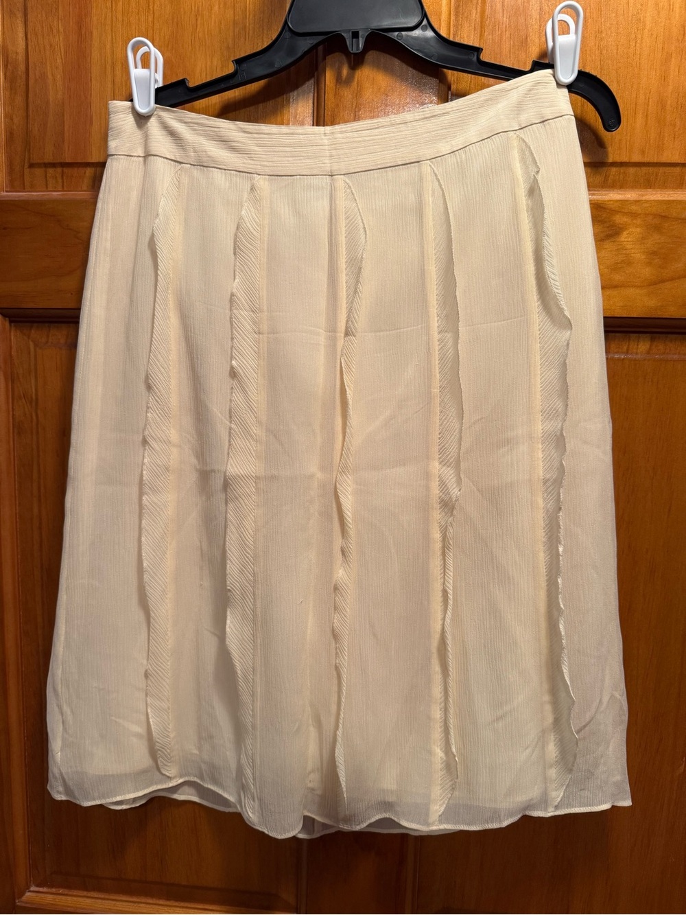 Banana Republic Cream Pleated Midi Skirt
